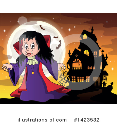 Royalty-Free (RF) Vampire Clipart Illustration by visekart - Stock Sample #1423532