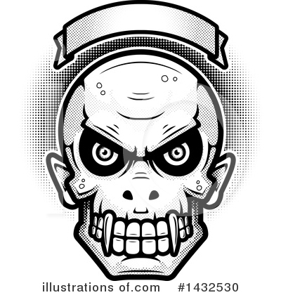 Royalty-Free (RF) Vampire Skull Clipart Illustration by Cory Thoman - Stock Sample #1432530