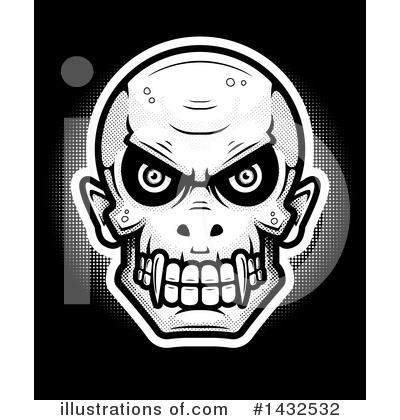 Royalty-Free (RF) Vampire Skull Clipart Illustration by Cory Thoman - Stock Sample #1432532