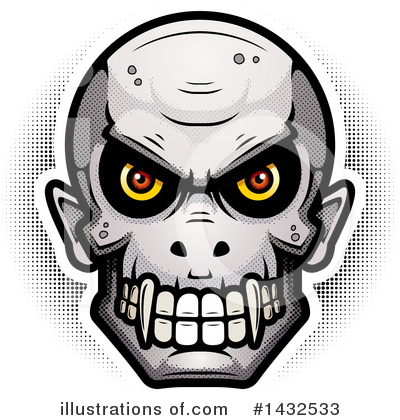 Royalty-Free (RF) Vampire Skull Clipart Illustration by Cory Thoman - Stock Sample #1432533