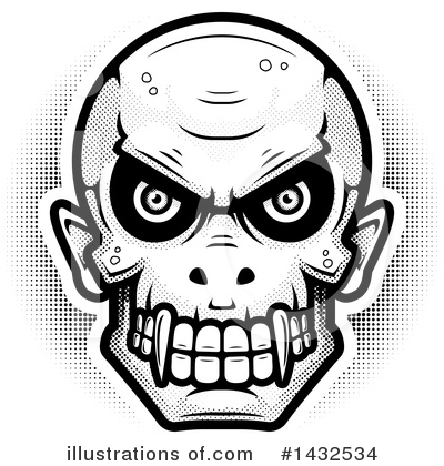 Vampire Skull Clipart #1432534 by Cory Thoman