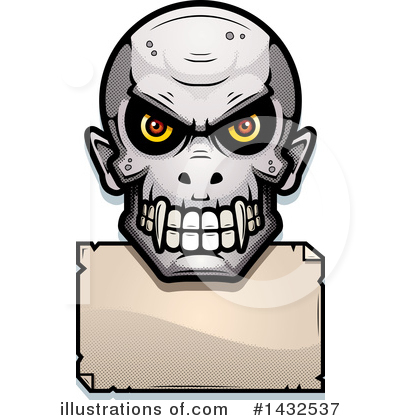 Royalty-Free (RF) Vampire Skull Clipart Illustration by Cory Thoman - Stock Sample #1432537