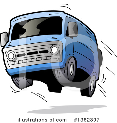 Royalty-Free (RF) Van Clipart Illustration by Clip Art Mascots - Stock Sample #1362397
