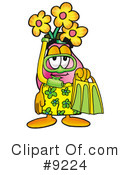 Vase Of Flowers Clipart #9224 by Mascot Junction