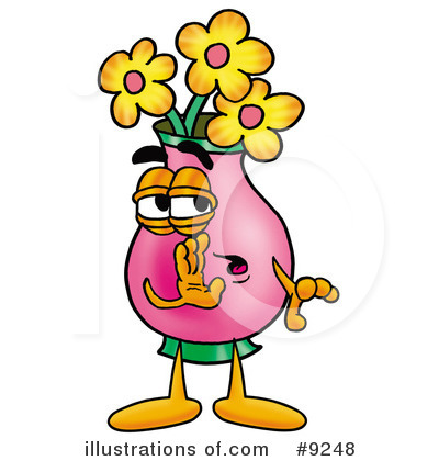 Royalty-Free (RF) Vase Of Flowers Clipart Illustration by Mascot Junction - Stock Sample #9248