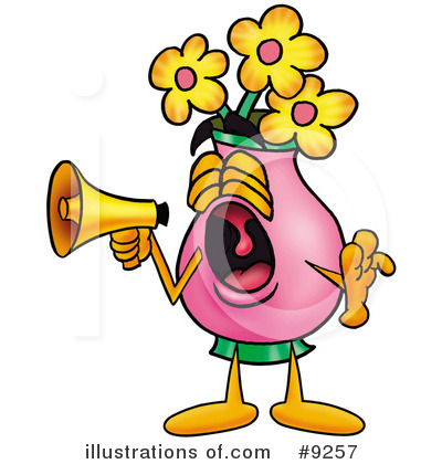 Royalty-Free (RF) Vase Of Flowers Clipart Illustration by Mascot Junction - Stock Sample #9257