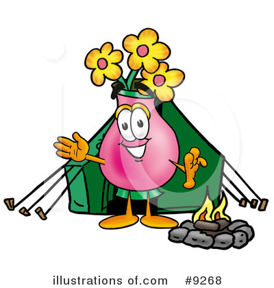 Royalty-Free (RF) Vase Of Flowers Clipart Illustration by Mascot Junction - Stock Sample #9268