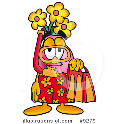 Vase Of Flowers Clipart #9279 by Mascot Junction