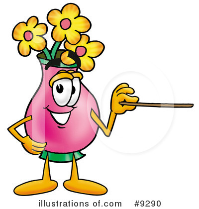 Vase Of Flowers Clipart #9290 by Mascot Junction