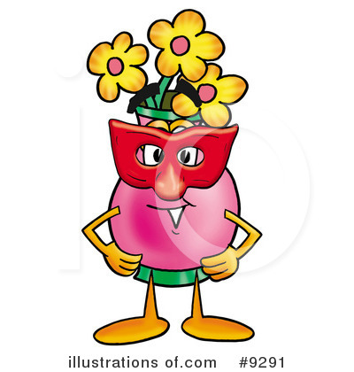 Royalty-Free (RF) Vase Of Flowers Clipart Illustration by Mascot Junction - Stock Sample #9291
