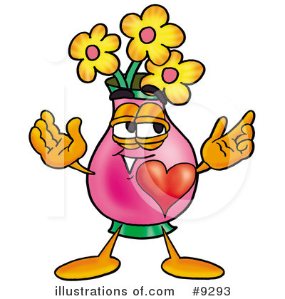 Royalty-Free (RF) Vase Of Flowers Clipart Illustration by Mascot Junction - Stock Sample #9293