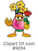 Vase Of Flowers Clipart #9294 by Mascot Junction