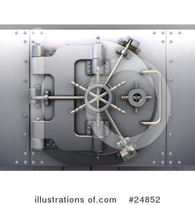 Royalty-Free (RF) Vault Clipart Illustration by KJ Pargeter - Stock Sample #24852