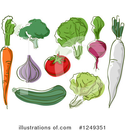 Royalty-Free (RF) Vegetable Clipart Illustration by BNP Design Studio - Stock Sample #1249351