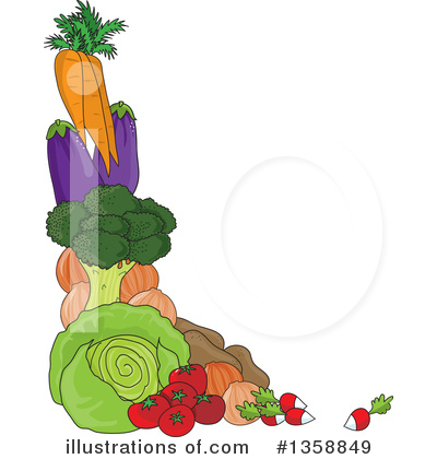 Royalty-Free (RF) Vegetable Clipart Illustration by Maria Bell - Stock Sample #1358849