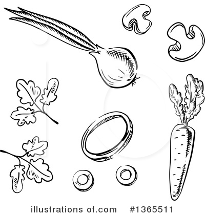 Royalty-Free (RF) Vegetable Clipart Illustration by Vector Tradition SM - Stock Sample #1365511