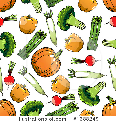 Royalty-Free (RF) Vegetable Clipart Illustration by Vector Tradition SM - Stock Sample #1388249