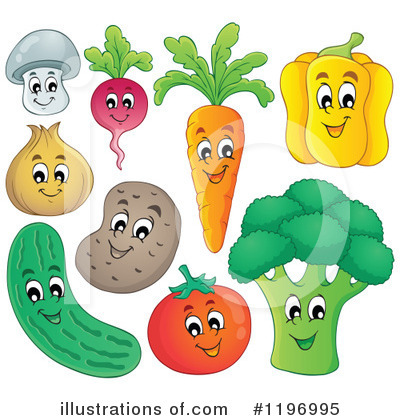 Royalty-Free (RF) Veggies Clipart Illustration by visekart - Stock Sample #1196995
