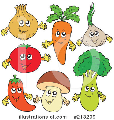 Royalty-Free (RF) Veggies Clipart Illustration by visekart - Stock Sample #213299