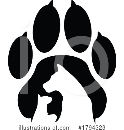 Paw Clipart #1794323 by Vector Tradition SM