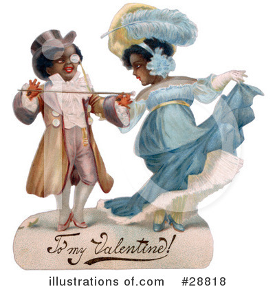 Royalty-Free (RF) Victorian Valentine Clipart Illustration by OldPixels - Stock Sample #28818