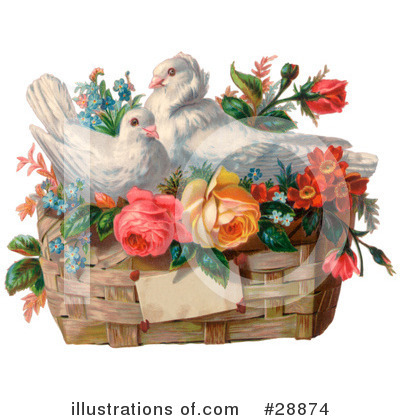 Royalty-Free (RF) Victorian Valentine Clipart Illustration by OldPixels - Stock Sample #28874