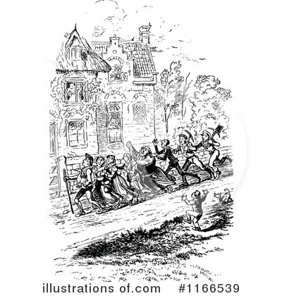 Royalty-Free (RF) Village Clipart Illustration by Prawny Vintage - Stock Sample #1166539