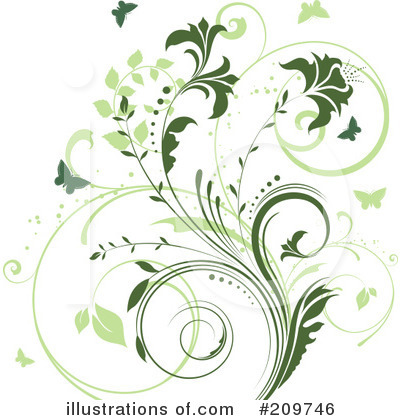 Royalty-Free (RF) Vine Clipart Illustration by KJ Pargeter - Stock Sample #209746