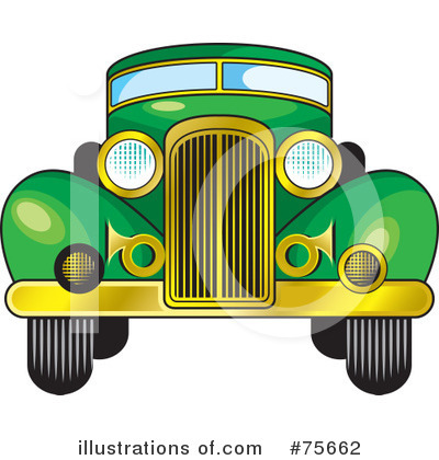 Royalty-Free (RF) Vintage Car Clipart Illustration by Lal Perera - Stock Sample #75662