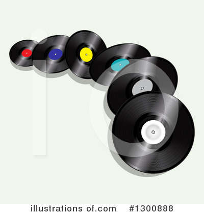 Royalty-Free (RF) Vinyl Record Clipart Illustration by elaineitalia - Stock Sample #1300888