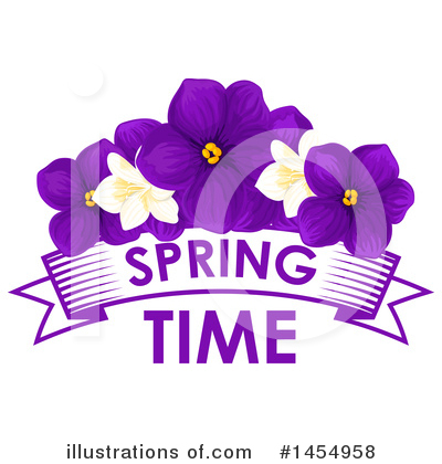 Violets Clipart #1454958 by Vector Tradition SM