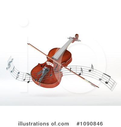Royalty-Free (RF) Violin Clipart Illustration by Mopic - Stock Sample #1090846