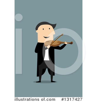 Violinist Clipart #1317427 by Vector Tradition SM