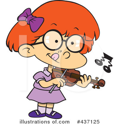 Royalty-Free (RF) Violin Clipart Illustration by toonaday - Stock Sample #437125