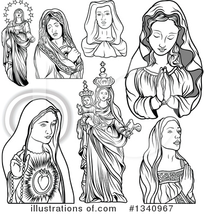 Royalty-Free (RF) Virgin Mary Clipart Illustration by dero - Stock Sample #1340967