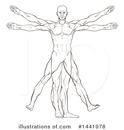 Royalty-Free (RF) Vitruvian Man Clipart Illustration by AtStockIllustration - Stock Sample #1441078