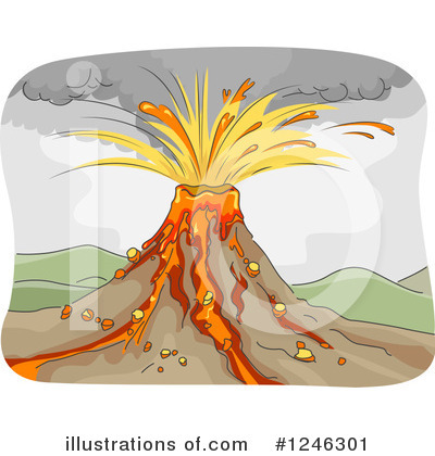 Royalty-Free (RF) Volcano Clipart Illustration by BNP Design Studio - Stock Sample #1246301