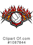 Volleyball Clipart #1087844 by Chromaco