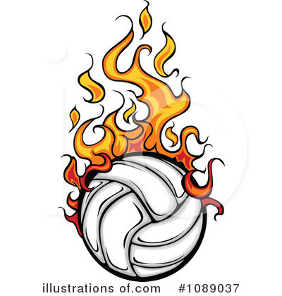 Royalty-Free (RF) Volleyball Clipart Illustration by Chromaco - Stock Sample #1089037