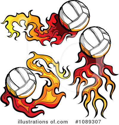 Royalty-Free (RF) Volleyball Clipart Illustration by Chromaco - Stock Sample #1089307
