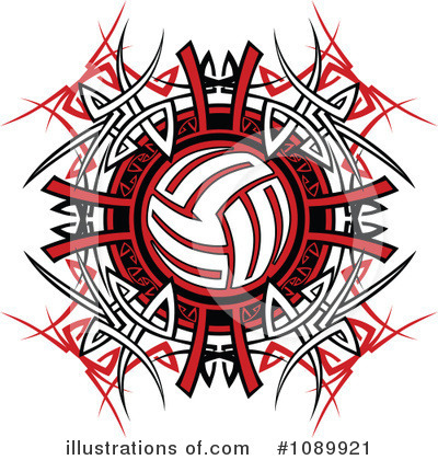 Royalty-Free (RF) Volleyball Clipart Illustration by Chromaco - Stock Sample #1089921