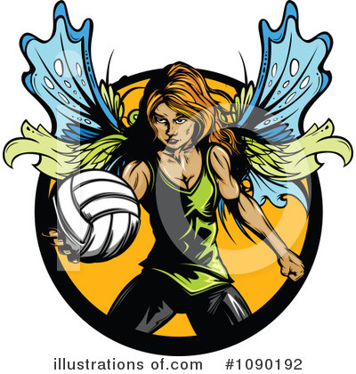 Royalty-Free (RF) Volleyball Clipart Illustration by Chromaco - Stock Sample #1090192