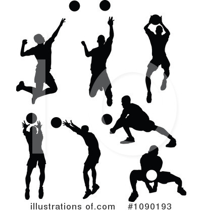 Royalty-Free (RF) Volleyball Clipart Illustration by Chromaco - Stock Sample #1090193