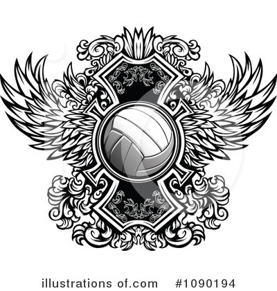 Royalty-Free (RF) Volleyball Clipart Illustration by Chromaco - Stock Sample #1090194