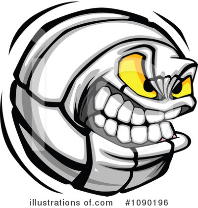 Royalty-Free (RF) Volleyball Clipart Illustration by Chromaco - Stock Sample #1090196
