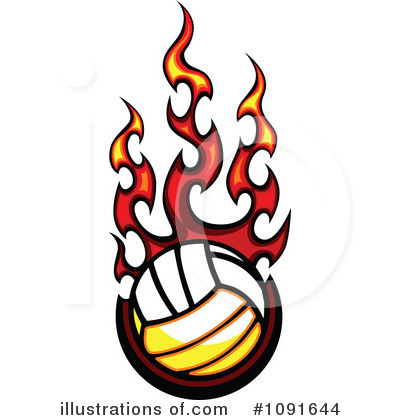 Royalty-Free (RF) Volleyball Clipart Illustration by Chromaco - Stock Sample #1091644