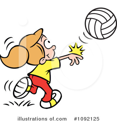 Volleyball Clipart #1092125 by Johnny Sajem