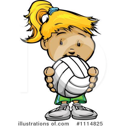 Royalty-Free (RF) Volleyball Clipart Illustration by Chromaco - Stock Sample #1114825