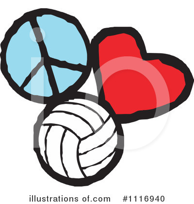 Royalty-Free (RF) Volleyball Clipart Illustration by Johnny Sajem - Stock Sample #1116940