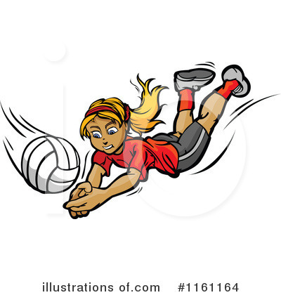 Royalty-Free (RF) Volleyball Clipart Illustration by Chromaco - Stock Sample #1161164